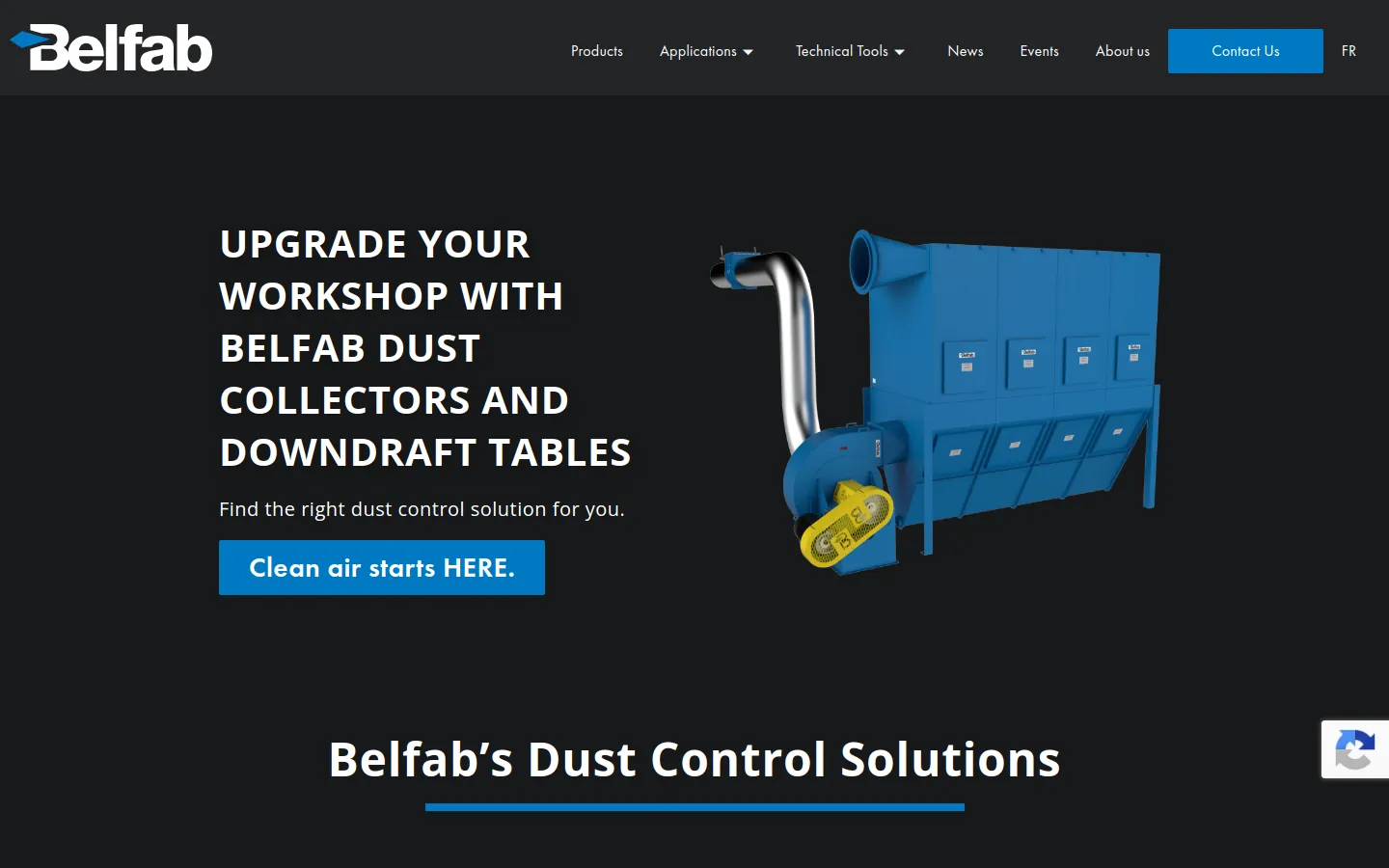 Belfab — aperçu du site web