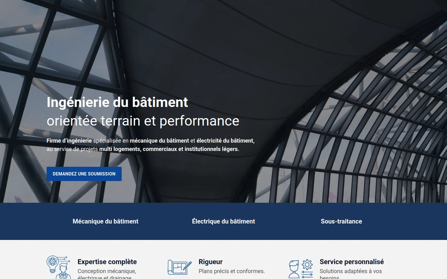 Le site web d’Équipe SP conçu par Gamache Média