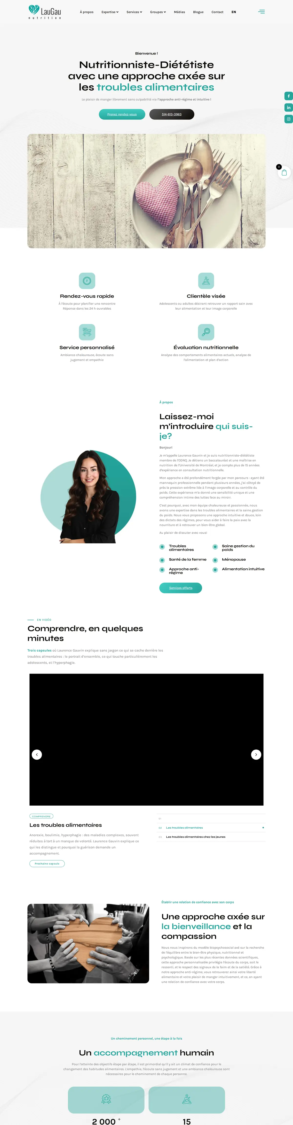 Site web de LauGau Nutrition