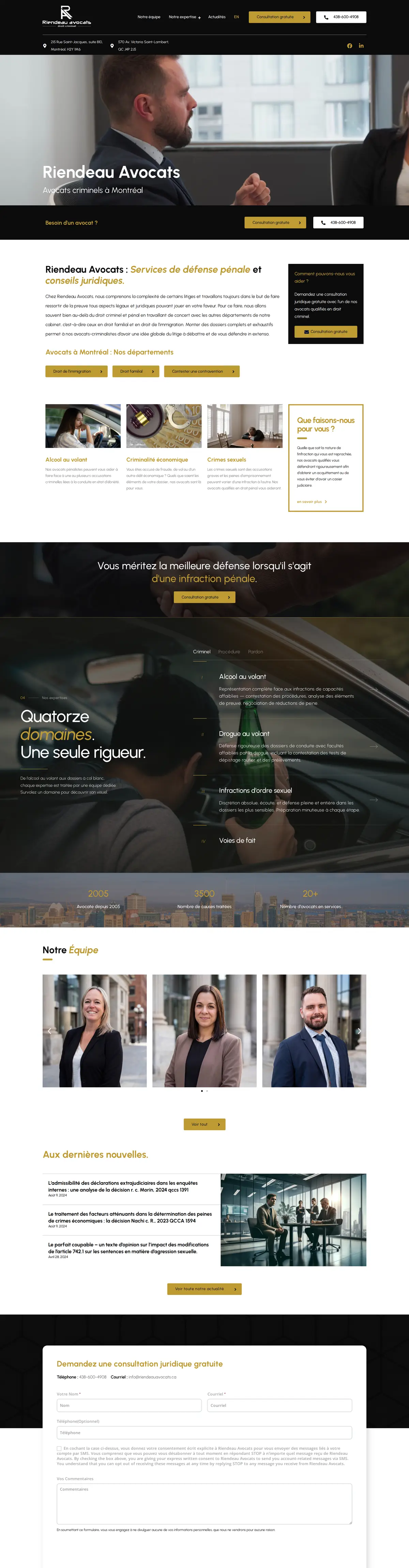 Site web de Riendeau Avocats