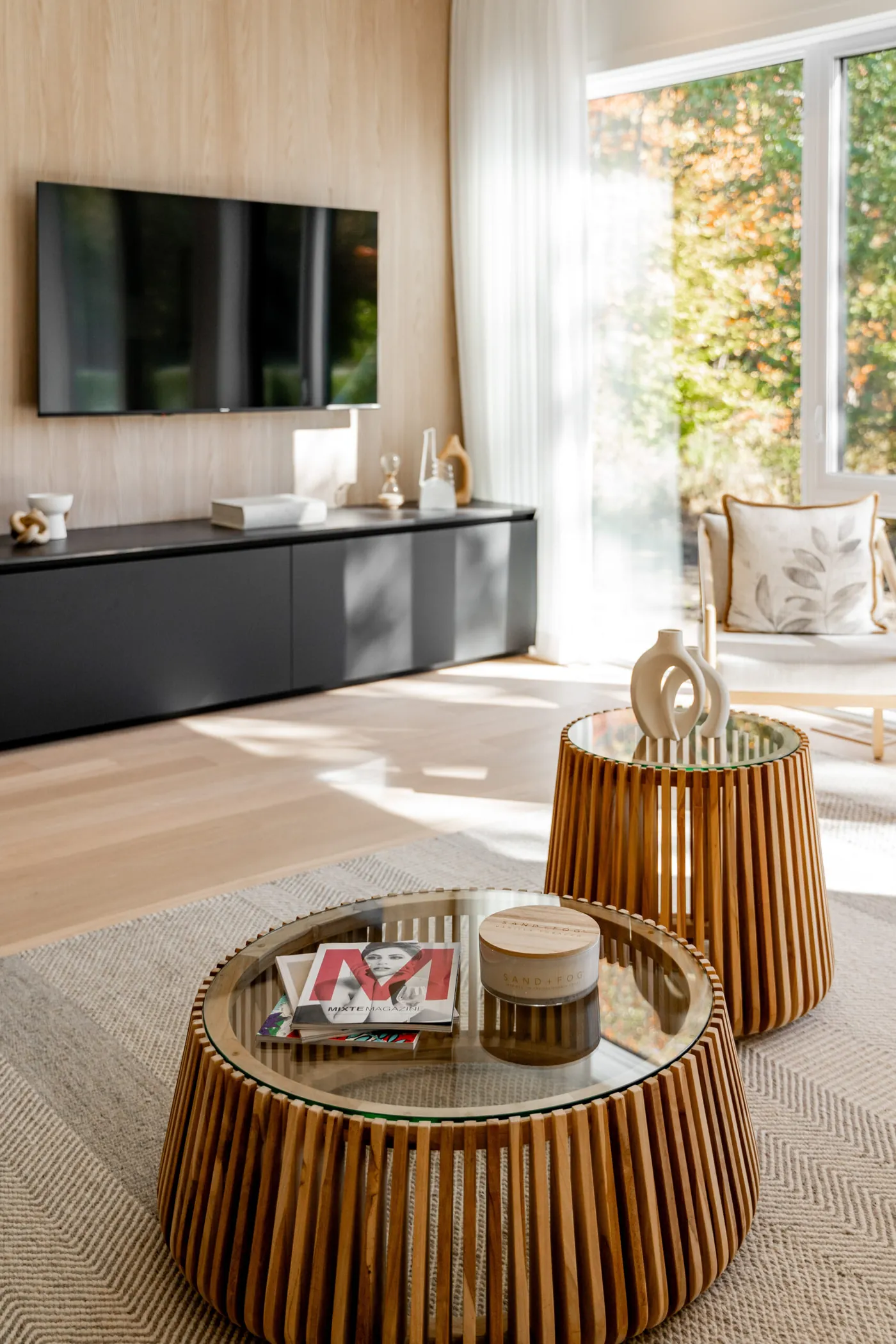 Interior of a single-storey home in the Arborea project
