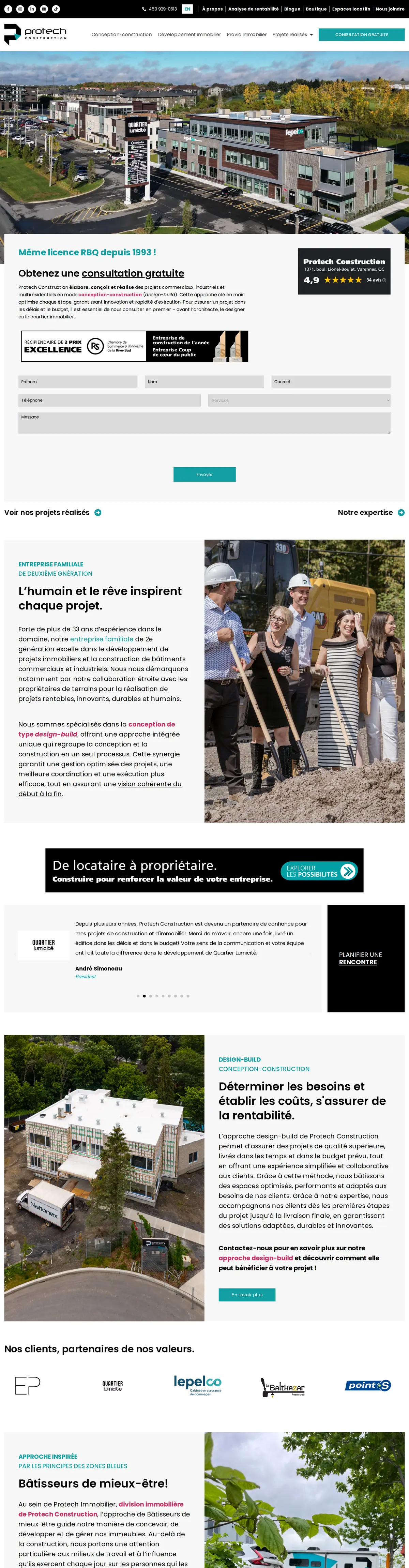 ProTech Construction website